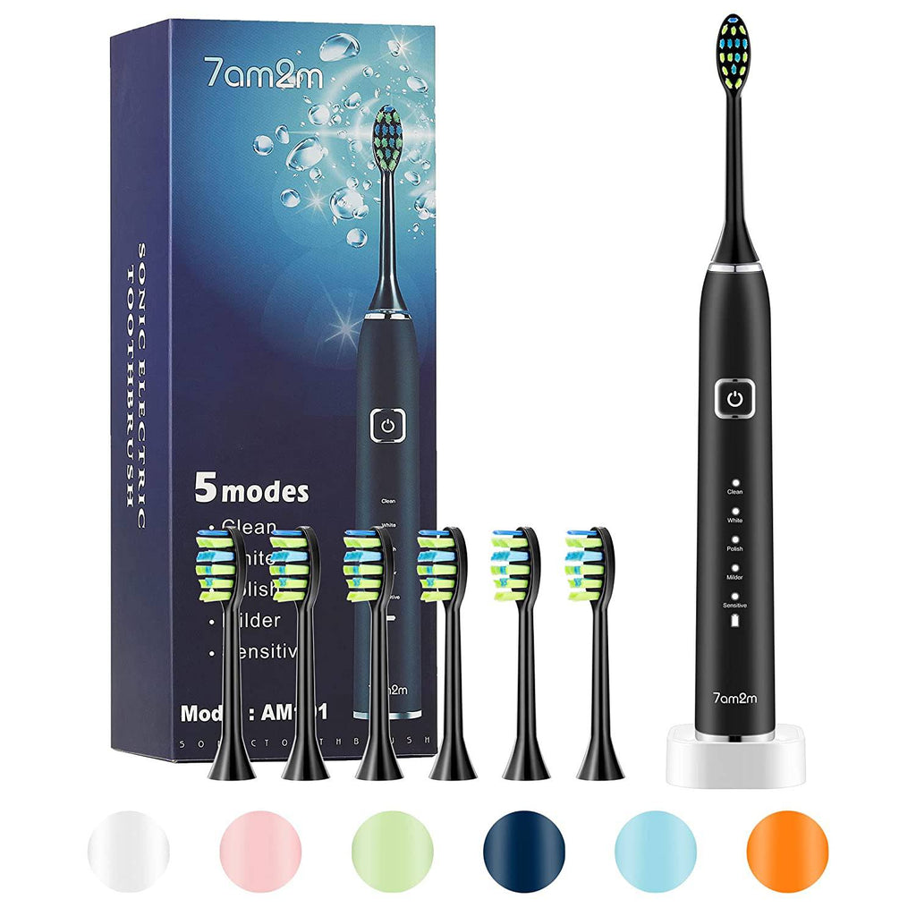 Sonic Electric Toothbrush with 6 Brush Heads - Felicitails is founded by Lindsay Giguiere