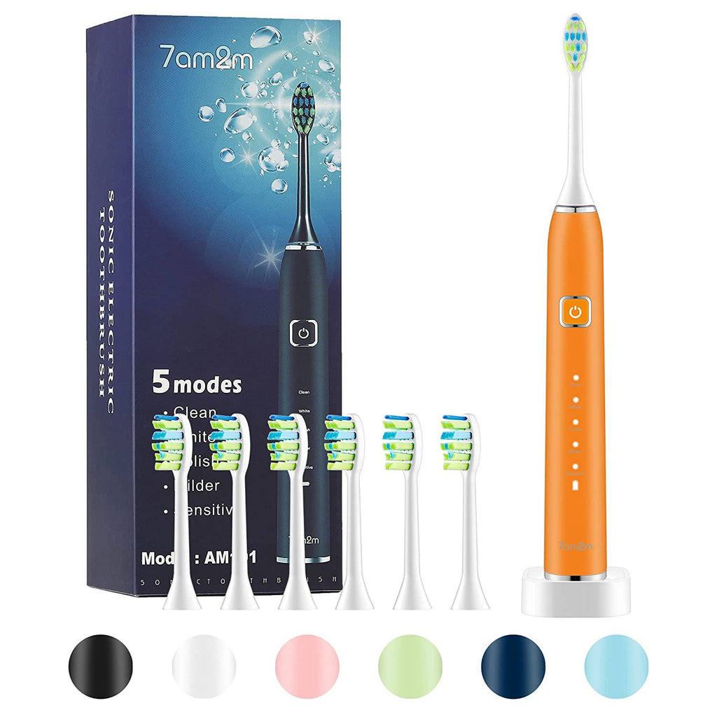 Sonic Electric Toothbrush with 6 Brush Heads - Felicitails is founded by Lindsay Giguiere