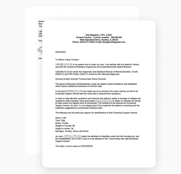 lindsay giguiere, psychiatric service animal certification, therapist certified travel letter, therapist certified travel letter, personal therapy plan via telehealth, felicitails and free my paws founded by lindsay giguiere 