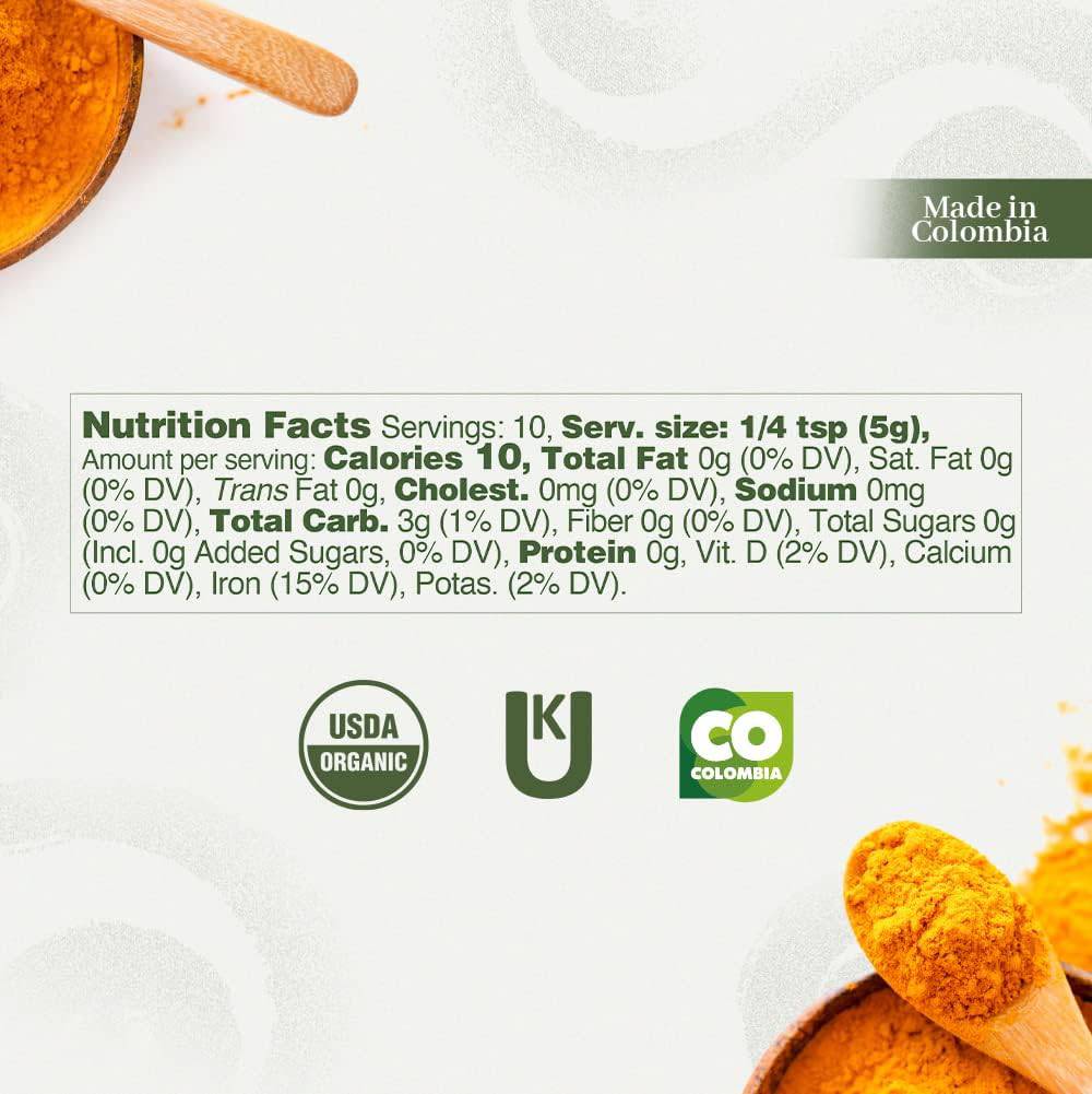 USDA Certified Organic Turmeric Curcumin Powder by Ancestral Organics - Felicitails is founded by Lindsay Giguiere